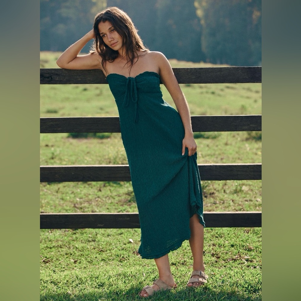 FREE PEOPLE Amelia Strapless / Halter Midi Dress - Size XS